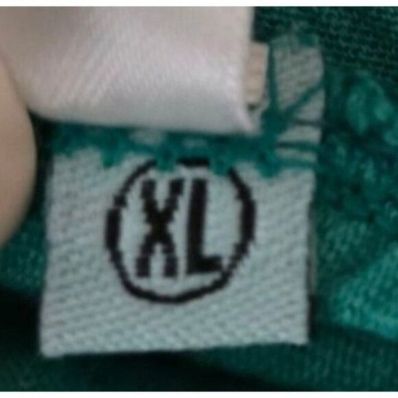 T LA Short Sleeved Open Back Long Swing Top Womens Size XL Teal Blue - Picture 11 of 11